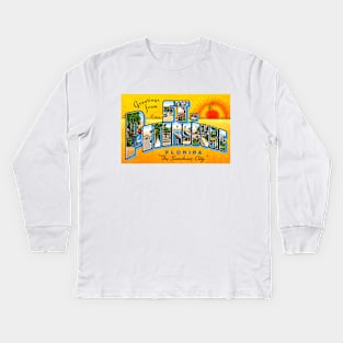 Greetings from St. Petersburg, Florida - Vintage Large Letter Postcard Kids Long Sleeve T-Shirt